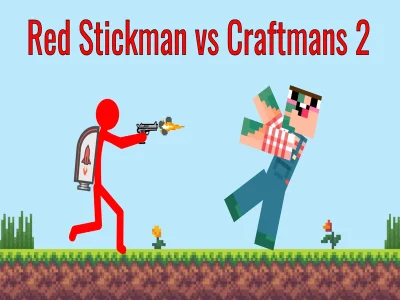 لعبة 2 ﻲﻓﺮﺤﻟﺍ ﻞﺑﺎﻘﻣ Stickman ﺮﻤﺣﻷ﻿ﺍ على الانترنت
