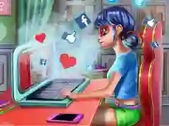 لعبة مدونة أزياء الفتاة المنقطة على الانترنت