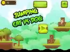 لعبة قط يقفز ضد كلب على الانترنت