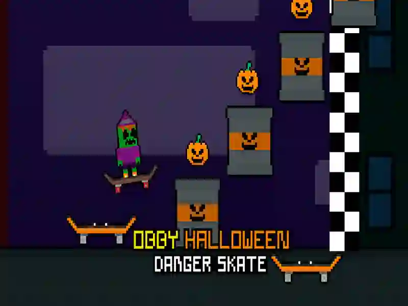 لعبة Obby Halloween Danger Skate على الانترنت