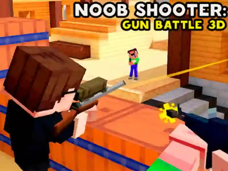 لعبة Noob Shooter: Gun Battle 3D على الانترنت