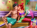 لعبة  flirt في ساونا حورية البحر على الانترنت