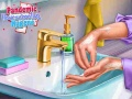 لعبة إجراءات النظافة أثناء التعليم المنزلي خلال الجائحة على الانترنت