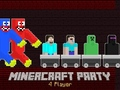 لعبة حفلة مينر كرافت 4 لاعبين على الانترنت