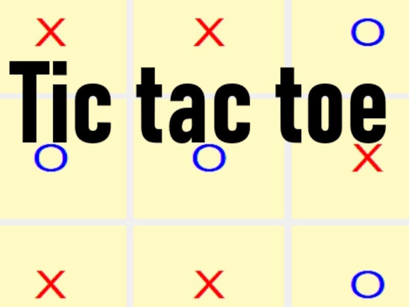 لعبة Tic tac toe على الانترنت