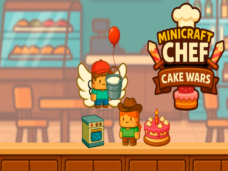 لعبة Minicraft Chef Cake Wars على الانترنت